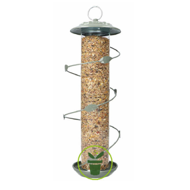 Mangeoire – Silo à graines pour oiseaux Spirale 40 cm